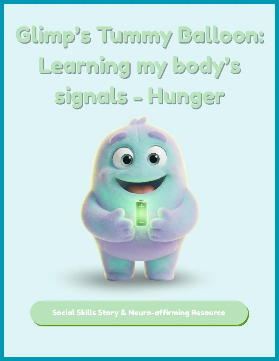 Cover of Glimp’s Tummy Balloon: Learning My Body’s Signals – Hunger